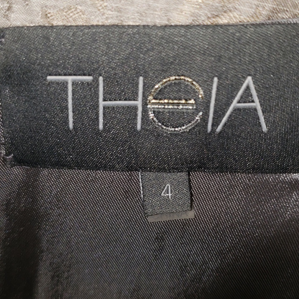 THEIA CAP SLEEVE COCKTAIL DRESS - Picture 4 of 4